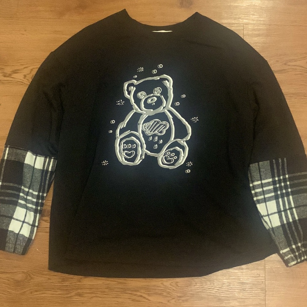 Long sleeve teddy bear shirt